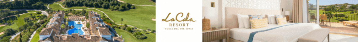 Banner de La Cala Resort con oferta de green fees y reservas de torneos de golf en Mijas, Málaga – myGolf